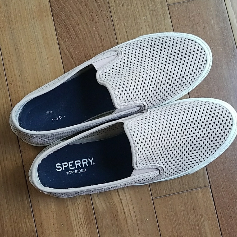 Sperry Top Sider Pink Suede Leather Slip-ons